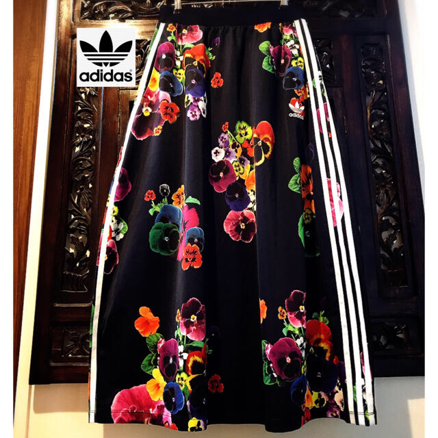 adidas - アディダス ファーム コラボ 花柄 パンジー ジャージ ロングスカート パンツ の通販 by ショップ｜アディダスならラクマ