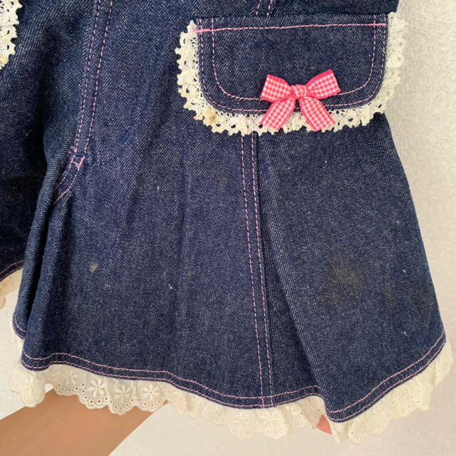 mezzo piano(メゾピアノ)のmezzo piano デニムキュロット キッズ/ベビー/マタニティのキッズ服女の子用(90cm~)(パンツ/スパッツ)の商品写真