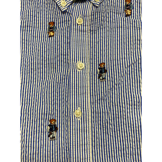 Polo ベビー ベア シアサッカー ショートオール 70 75 キッズ/ベビー/マタニティのベビー服(~85cm)(ロンパース)の商品写真