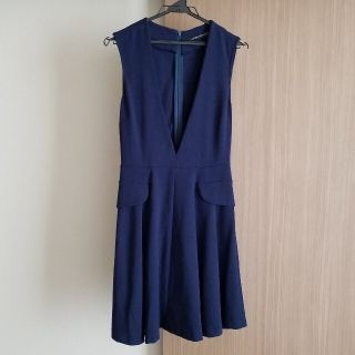 ザラ(ZARA)の最終　150 - 160 XS　ZARA　ザラ　ネイビー　ワンピース(ひざ丈ワンピース)