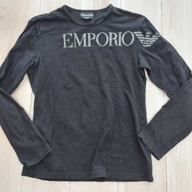 Emporio Armani(エンポリオアルマーニ)のエンポリオ・アルマーニ　黒　長袖　カットソー メンズのトップス(Tシャツ/カットソー(七分/長袖))の商品写真