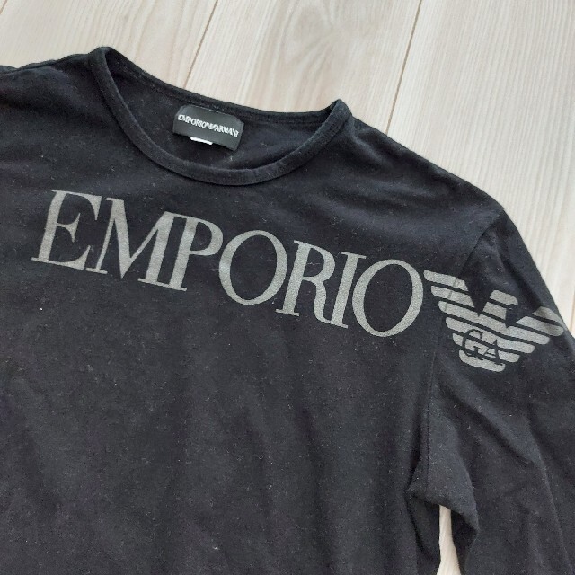 Emporio Armani(エンポリオアルマーニ)のエンポリオ・アルマーニ　黒　長袖　カットソー メンズのトップス(Tシャツ/カットソー(七分/長袖))の商品写真