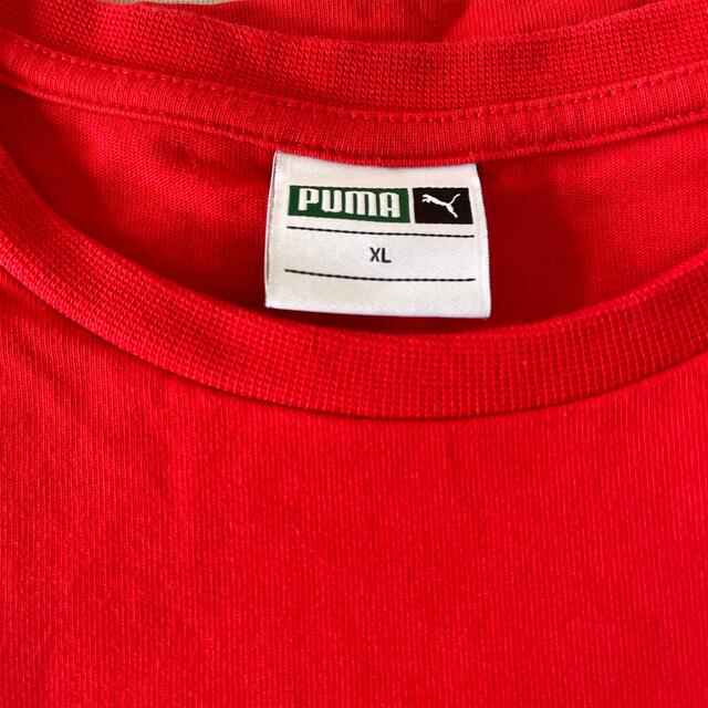 PUMA(プーマ)のBTS×PUMAコラボTシャツ　ジョングク　赤　レッド　XL  タグなし未着用 メンズのトップス(Tシャツ/カットソー(半袖/袖なし))の商品写真