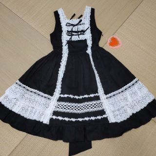 レースフリルJSK 黒×白