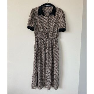 アベイル(Avail)の美品　レトロ柄シャツワンピース(ロングワンピース/マキシワンピース)