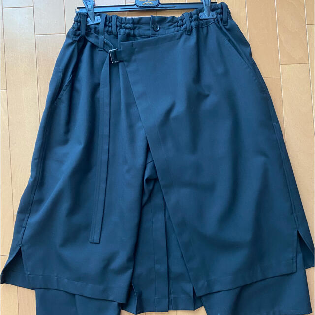 Yohji Yamamoto(ヨウジヤマモト)の《Ground Y》定番ギャバWrap Pants ラップパンツ　yohji メンズのパンツ(その他)の商品写真