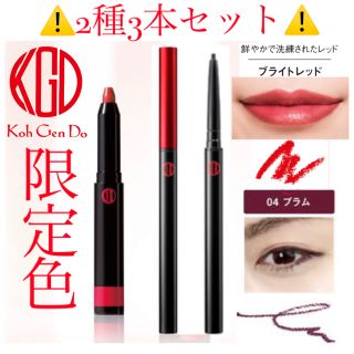 コウゲンドウ(江原道(KohGenDo))の⚠️限定色！2種3本セット⚠️✨新品・未使用✨アイライナー&リップ(アイライナー)