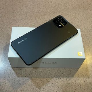 アンドロイド(ANDROID)のxiaomi mi 11 lite 5g black(スマートフォン本体)