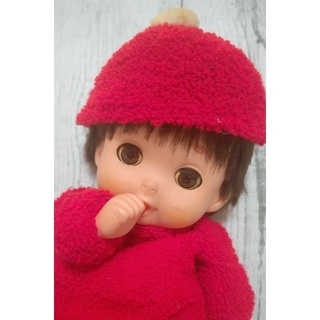 ★貴重／レア／昭和レトロ玩具★  かわいい赤い赤ちゃん人形／指しゃぶり赤ちゃん