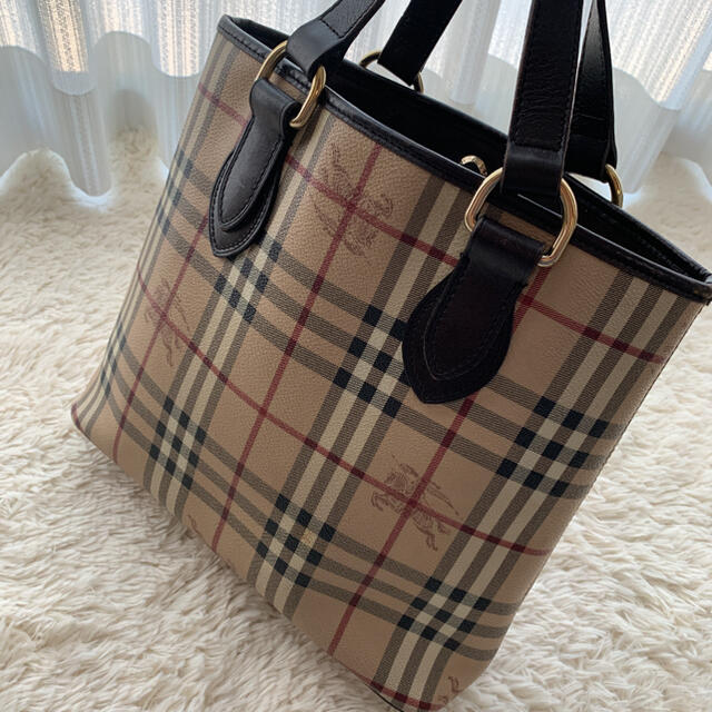 BURBERRY - バーバリー トートバッグ ノバチェック シャドーホース PVC