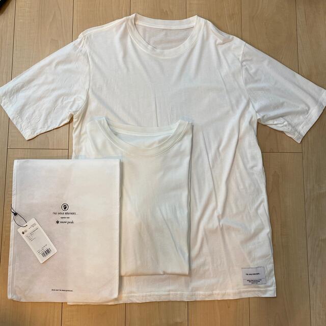 Snow Peak(スノーピーク)の【ほぼ新品】スノーピーク　Pack T-shirt L 白 2枚1組 シャツ メンズのトップス(Tシャツ/カットソー(半袖/袖なし))の商品写真