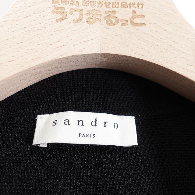 Sandro(サンドロ)のSANDRO　半袖ワンピース　レディース　ブラック レディースのワンピース(ひざ丈ワンピース)の商品写真