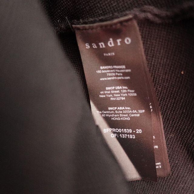 Sandro(サンドロ)のSANDRO　半袖ワンピース　レディース　ブラック レディースのワンピース(ひざ丈ワンピース)の商品写真