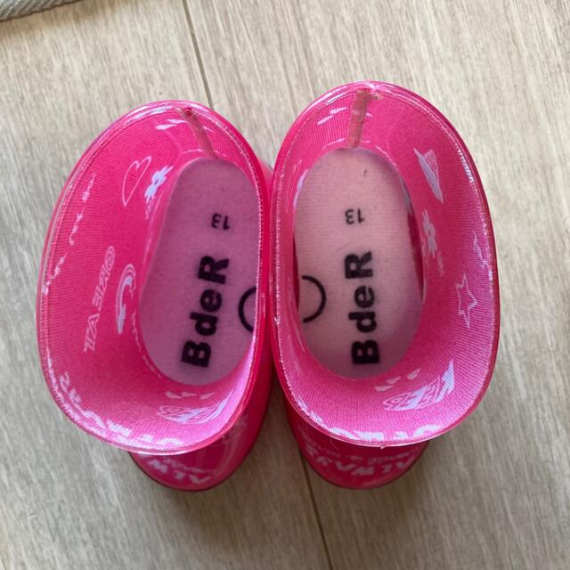 ピンクの長靴 キッズ/ベビー/マタニティのベビー靴/シューズ(~14cm)(長靴/レインシューズ)の商品写真
