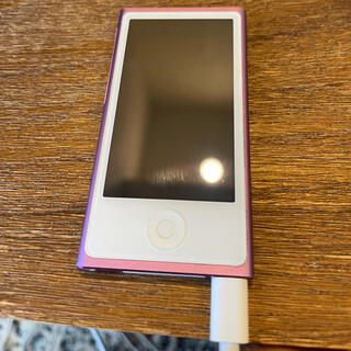 アイポッド(iPod)のiPod nano 第７世代　パープル(ポータブルプレーヤー)