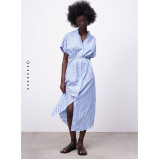 ザラ(ZARA)のZARA ザラ　新品　ストライプ柄ワンピース(ロングワンピース/マキシワンピース)