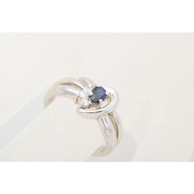 Pt850 サファイア・ダイヤモンド リング 品番r20-322 レディースのアクセサリー(リング(指輪))の商品写真