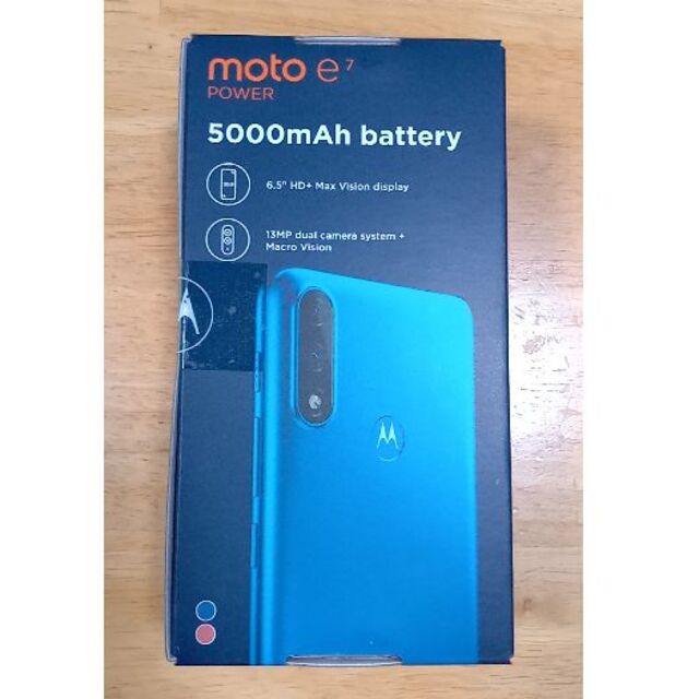 スマートフォン/携帯電話★新品未使用　モトローラ【moto e7 POWER コーラルレッド】