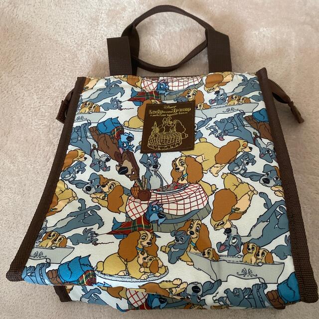 Disney(ディズニー)のなのはな様用　美品　わんわん物語保冷バッグ　お弁当　ランチバッグ キッズ/ベビー/マタニティのこども用バッグ(ランチボックス巾着)の商品写真