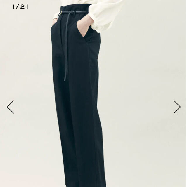 DES PRES 新品 プレーンリネン ハイウエストセミワイドパンツ | www
