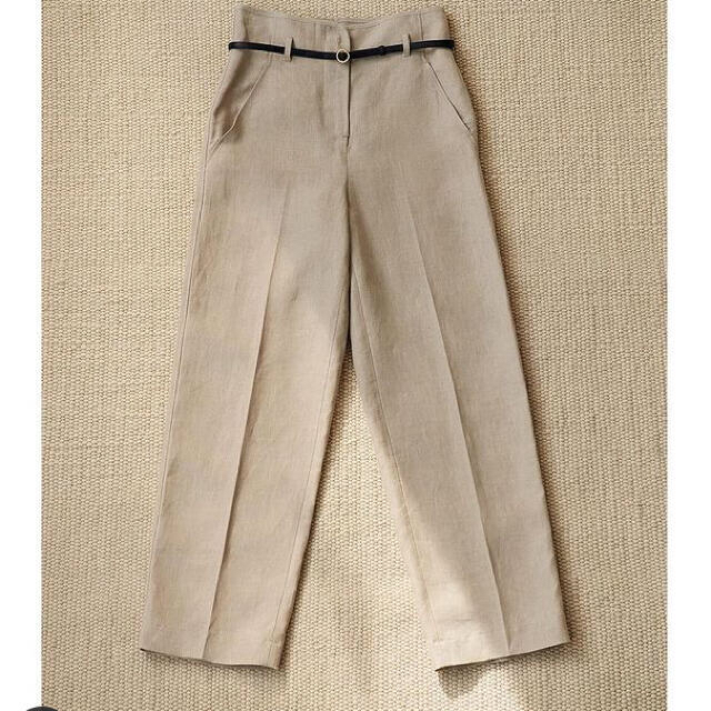 DES PRES - DES PRES 新品 プレーンリネン ハイウエストセミワイド