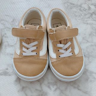 ヴァンズ(VANS)のVANS オールドスクールスニーカー　15センチ　ベージュ(スニーカー)