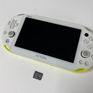 プレイステーションヴィータ(PlayStation Vita)のSONY psvita 本体 PCH-2000 ZA13 ライムグリーン(携帯用ゲーム機本体)