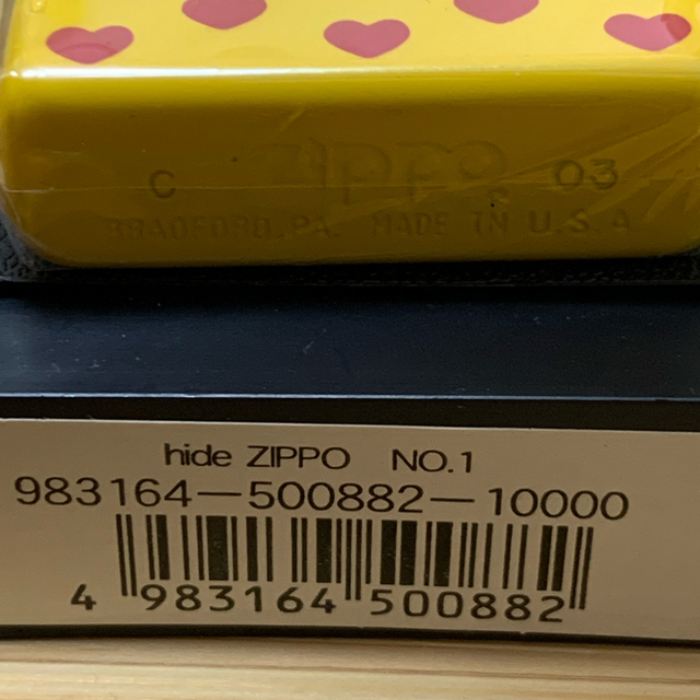 hide イエローハート zippo エンタメ/ホビーのタレントグッズ(ミュージシャン)の商品写真