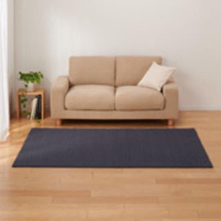 ムジルシリョウヒン(MUJI (無印良品))の無印良品／ラグ／マット／カーペット／ネイビー　１４０×２００ｃｍ(ラグ)