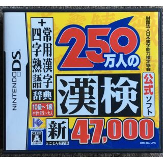 ニンテンドーDS(ニンテンドーDS)のNINTENDO DS 任天堂DSソフト漢検 新47,000+常用漢字 四字熟語(携帯用ゲームソフト)