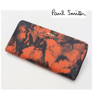 ポールスミス(Paul Smith)の《ポールスミス》新品 花柄 レザーラウンドファスナー式長財布 プレゼントにも(長財布)