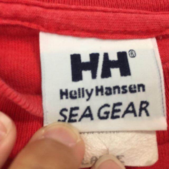 HELLY HANSEN(ヘリーハンセン)の【人気】ヘリー ハンセン USA製 胸元プリント Tシャツ SEA GEAR L メンズのトップス(Tシャツ/カットソー(半袖/袖なし))の商品写真