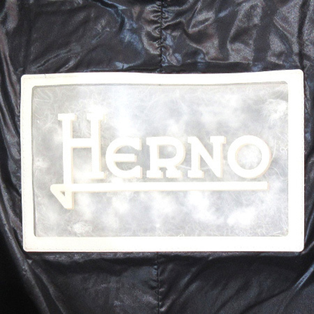 HERNO(ヘルノ)のヘルノ HERNO コート ロング ダウン ファー 21616DP 黒 42 レディースのジャケット/アウター(ダウンコート)の商品写真