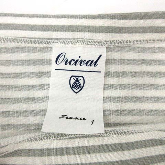 ORCIVAL(オーシバル)のオーチバル オーシバル 21SS カットソー Tシャツ 1 S グレー 白 レディースのトップス(カットソー(長袖/七分))の商品写真
