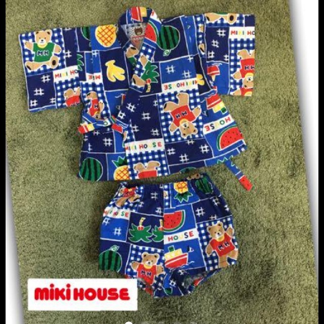 mikihouse - ☆美品☆ オールドミキハウス 甚平 かわいいクマ柄 80の通販 by やわらかトマト's shop｜ミキハウスならラクマ