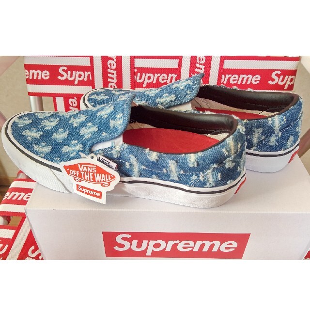 Supreme VANS Denim Slip-On Pro 26cm 新品