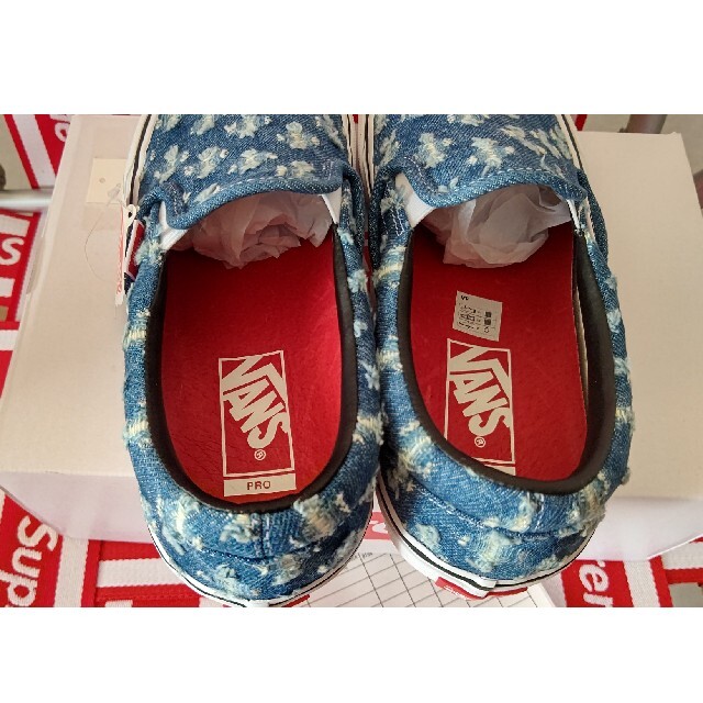 Supreme VANS Denim Slip-On Pro 26cm 新品