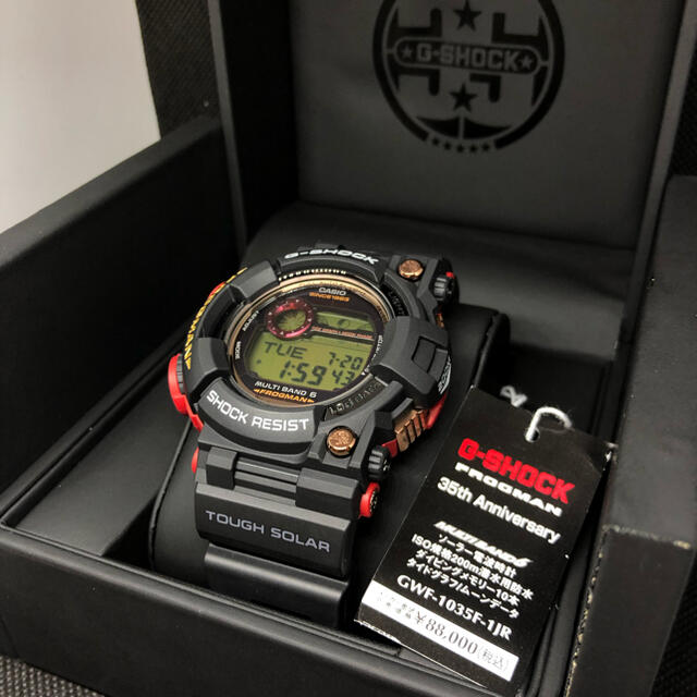 カシオ G-SHOCK FROGMAN 35周年記念 マグマオーシャン GWF-1035F-1JR ソーラー ステンレススティール メンズ CASIO  【時計】