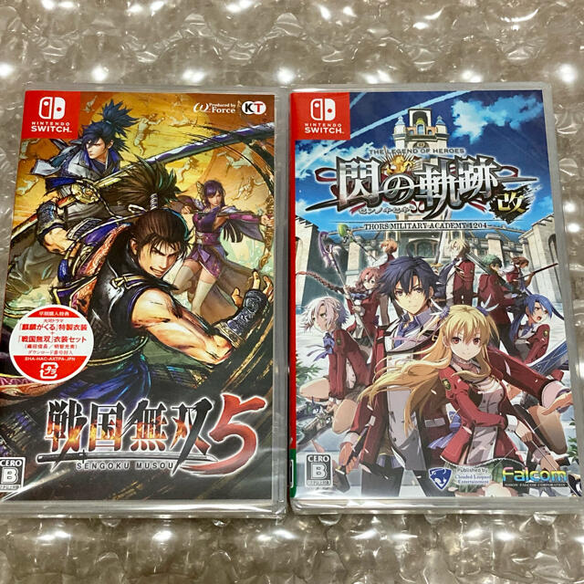 Switch 新品2本セット、戦国無双5、英雄伝説 閃の軌跡I：改