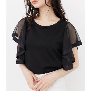 リエンダ(rienda)の♡rienda  袖チュールカットTOP　トップス(Tシャツ(半袖/袖なし))