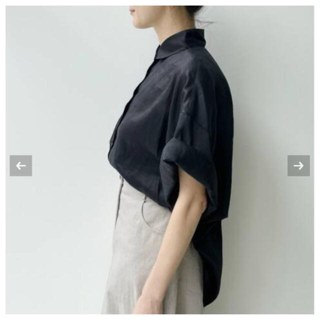 L'Appartement DEUXIEME CLASSE(アパルトモンドゥーズィエムクラス)のL'Appartement Ramie Half Sleeve Shirt レディースのトップス(シャツ/ブラウス(半袖/袖なし))の商品写真