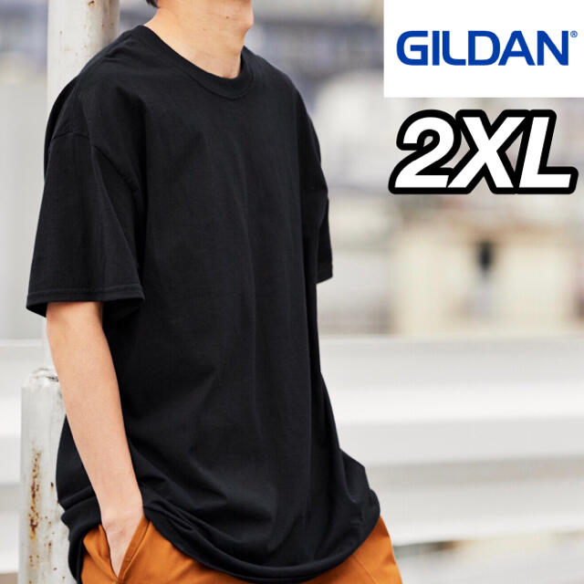 GILDAN(ギルタン)の新品 ギルダン 無地半袖Tシャツ 重ね着 インナー レイヤード 黒 ブラック メンズのトップス(Tシャツ/カットソー(半袖/袖なし))の商品写真