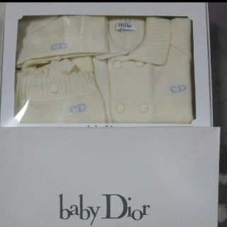 ベビーディオール(baby Dior)のbaby Dior　ベビーディオール　ニット　アウター　パンツ　帽子　3点セット(カーディガン)