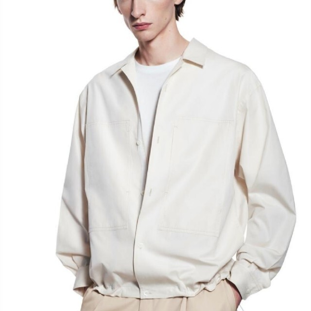 UNIQLO(ユニクロ)のUNIQLO ＋J スーピマコットンオーバーサイズシャツブルゾン（長袖） メンズのジャケット/アウター(ブルゾン)の商品写真