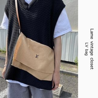 ロキエ(Lochie)のオリジナルリメイク Lバッグ レザー ミニショルダーバッグ ビンテージ 古着(ショルダーバッグ)