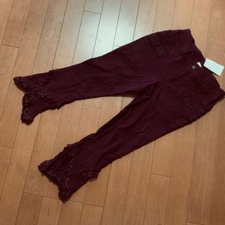 オッズオン(OZZON)の新品☆ オッズオンローゼンカバリエの裾カシュクールレース付きパンツ(カジュアルパンツ)