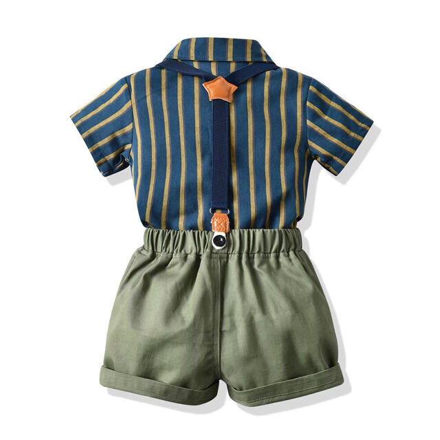 【70cm】男の子 フォーマル サスペンダー 3点セット 197 夏用スーツ キッズ/ベビー/マタニティのベビー服(~85cm)(セレモニードレス/スーツ)の商品写真