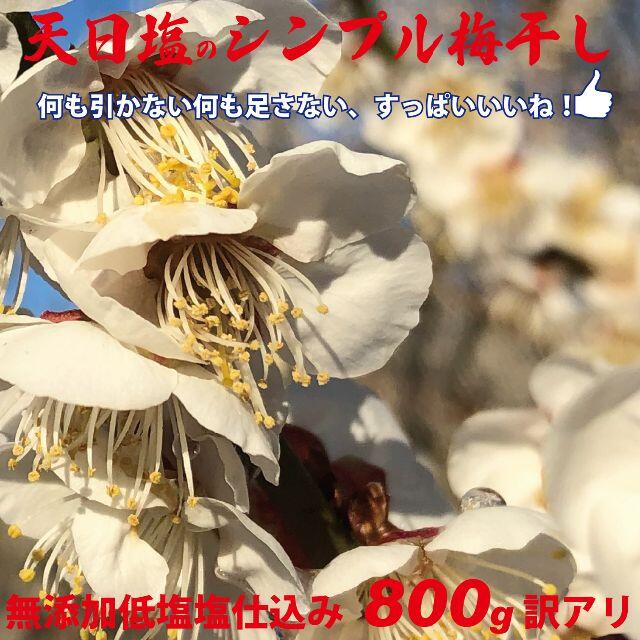 3L選別 天日塩のシンプル梅干 無添加減塩仕込み白加賀梅干800ｇちょっと訳アリ 食品/飲料/酒の加工食品(漬物)の商品写真