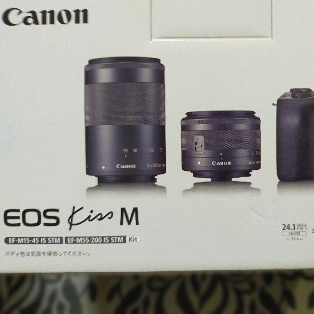Canon(キヤノン)の★とりとす様専用★　EOS kiss M (BK) ダブルズームキット スマホ/家電/カメラのカメラ(ミラーレス一眼)の商品写真