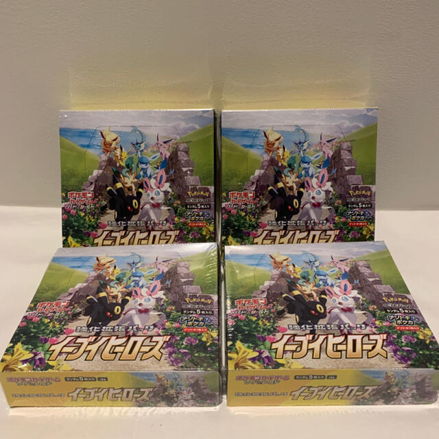く日はお得♪ ポケモン - ポケモンカード イーブイヒーローズ 4box 4箱